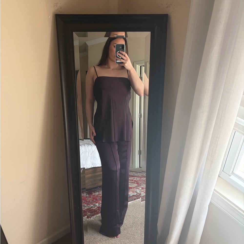 NWT Victoria's Secret Deep Purple Satin Set